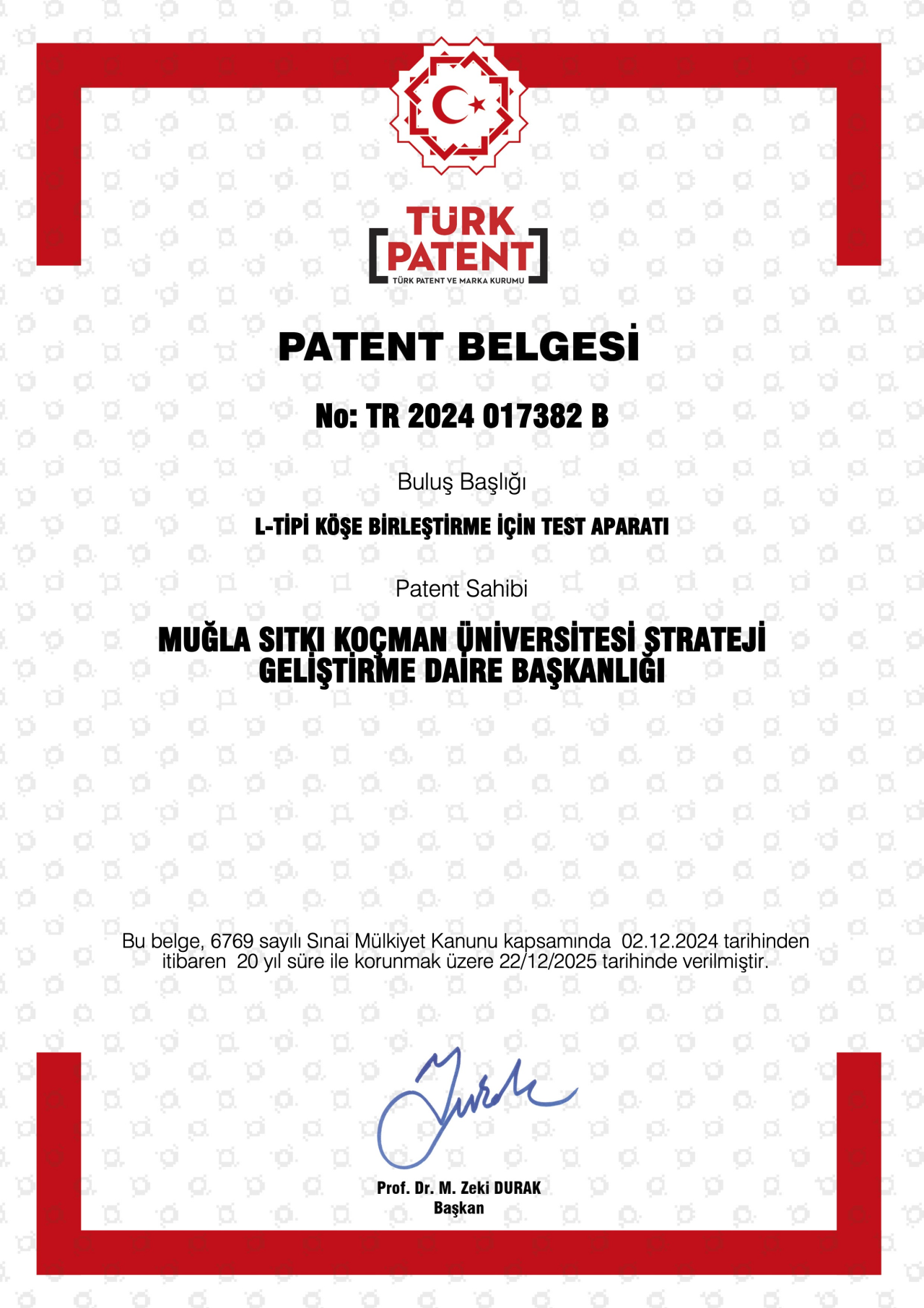 MSKÜ’den Biri ABD’de Olmak Üzere 4 Yeni Tescil