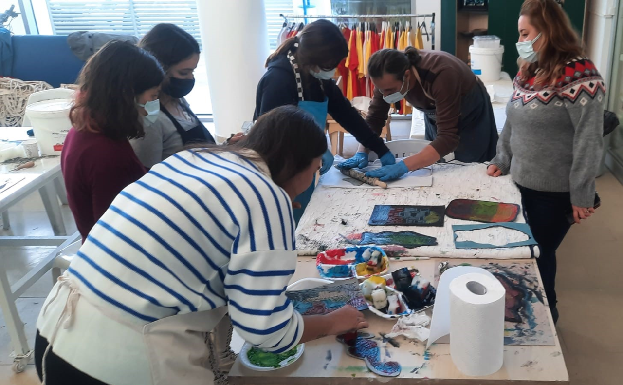Bodrum Faculty of Fine Arts and disabled students met in art